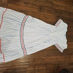Striped Blue and White Maxi Dress